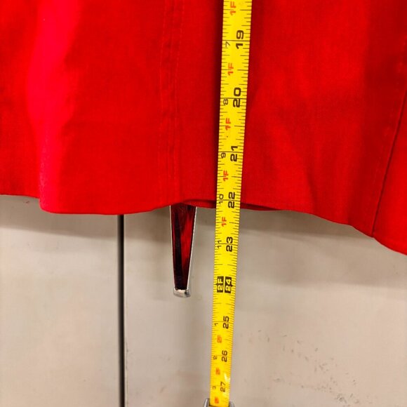 Simply Manakin Red Button Down Pocket Details Lined Short Sleeve Blazer Sz 8 - Picture 8 of 9